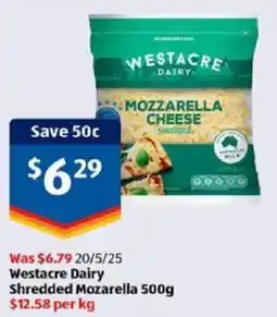 ALDI Westacre Dairy Shredded Mozarella offer