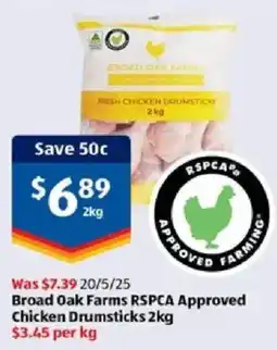 ALDI Broad Oak Farms RSPCA Approved Chicken Drumsticks offer