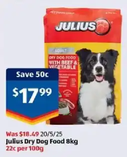 ALDI Julius Dry Dog Food offer