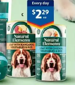 ALDI Natural Elements Pet Nutrition Dog Food Loaf offer