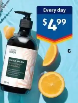 ALDI Lacura Verde Hand Wash offer