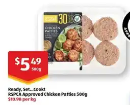ALDI Ready, Set...Cook! RSPCA Approved Chicken Patties offer