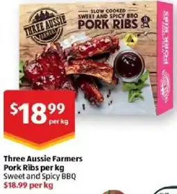 ALDI Three Aussie Farmers Pork Ribs offer