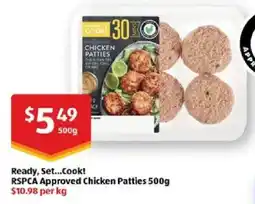 ALDI Ready, Set...Cook! RSPCA Approved Chicken Patties offer