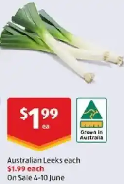 ALDI Australian Leeks offer