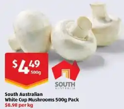 ALDI South Australian White Cup Mushrooms offer