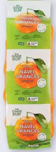 ALDI Australian Navel Oranges 1.5kg Pack $2.66 per kg offer