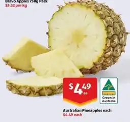 ALDI Australian Pineapples offer