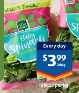 ALDI Baby Spinach offer