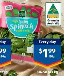 ALDI Baby Spinach offer