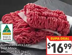 Supa Valu Australian Extra Lean Beef Mince offer