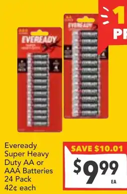 Supa Valu Eveready Super Heavy Duty AA or AAA Batteries offer