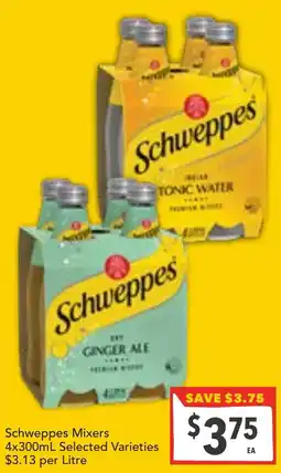 Supa Valu Schweppes Mixers offer