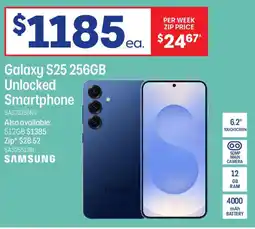 Officeworks SAMSUNG Galaxy S25 256GB Unlocked Smartphone offer