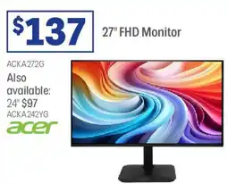 Officeworks acer 27" FHD Monitor offer