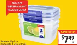 Supa Valu Sistema Klip It Rectangle offer