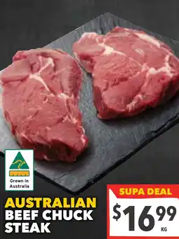 Supa Valu Australian beef chuck steak offer