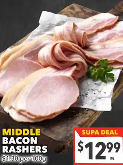 Supa Valu Middle bacon rashers offer