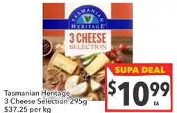 Supa Valu Tasmanian Heritage 3 Cheese Selection offer