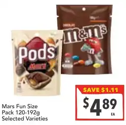 Supa Valu Mars Fun Size Pack Selected Varieties offer