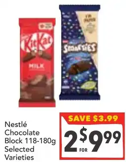 Supa Valu Nestlé Chocolate Block offer