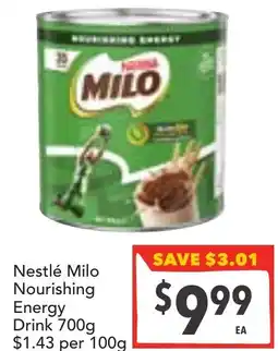 Supa Valu Nestlé Milo Nourishing Energy Drink offer