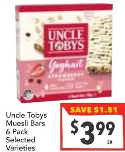 Supa Valu Uncle Tobys Muesli Bars offer