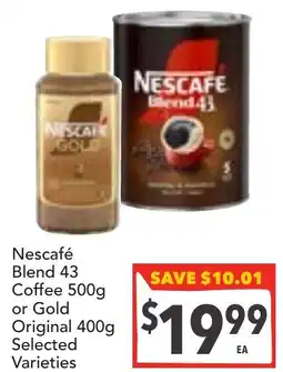 Supa Valu Nescafé Blend 43 Coffee or Gold Original offer