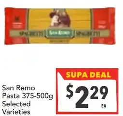 Supa Valu San Remo Pasta Selected Varieties offer