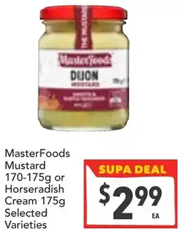 Supa Valu MasterFoods Mustard or Horseradish Cream offer