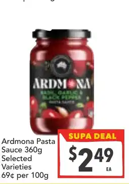 Supa Valu Ardmona Pasta Sauce offer