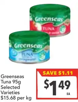 Supa Valu Greenseas Tuna offer