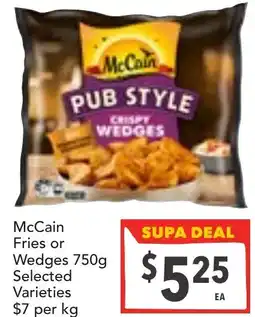 Supa Valu McCain Fries or Wedges offer