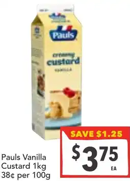 Supa Valu Pauls Vanilla Custard offer