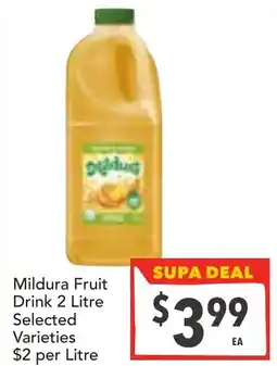 Supa Valu Mildura Fruit Drink offer