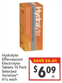 Supa Valu Hydralyte Effervescent Electrolyte Tablets offer