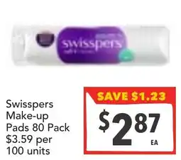 Supa Valu Swisspers Make-up Pads offer