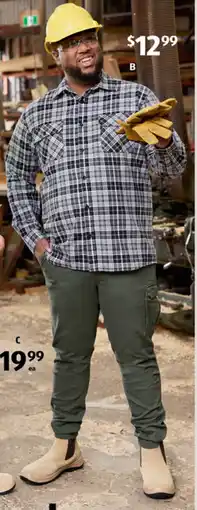 ALDI Men's Work Flannel Shirt offer
