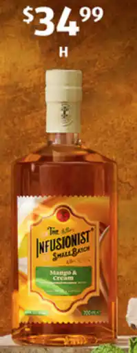 ALDI The Infusionist Mango and Cream Flavoured Gin Liqueur offer
