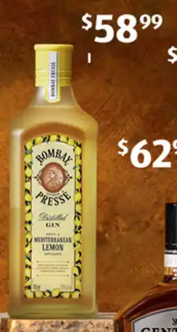 ALDI Bombay Citron Presse' Gin offer