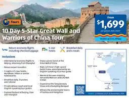 ALDI 10 Day 5-Star Great Wall and Warriors of China Tour offer