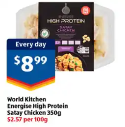 ALDI World Kitchen Energise High Protein Satay Chicken offer