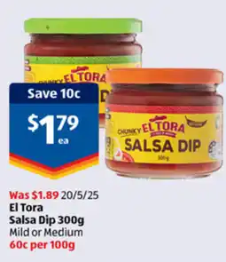 ALDI EL TORA Salsa Dip offer