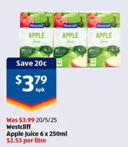 ALDI Westcliff Apple Juice offer