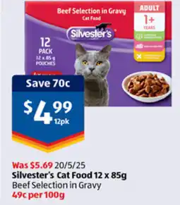 ALDI Silvester's Cat Food offer
