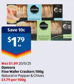 ALDI DAMORA Fine Wafer Crackers offer