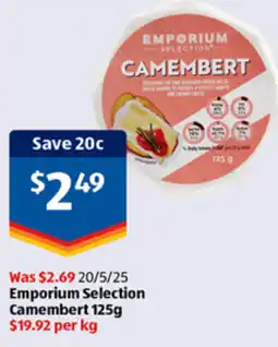 ALDI Emporium selection camembert offer
