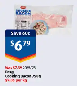 ALDI Berg Cooking Bacon offer
