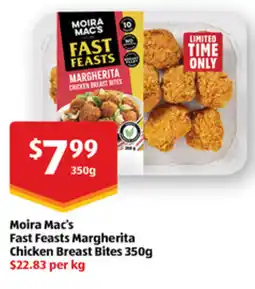 ALDI Moira mac's fast feasts margherita chicken breast bites offer