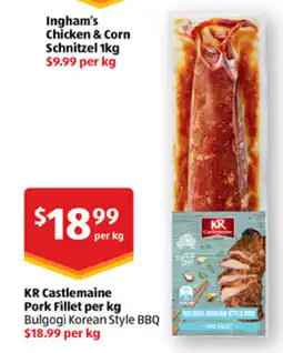 ALDI KR Castlemaine Pork Fillet per kg offer
